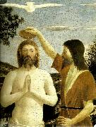 Piero della Francesca details from the baptism of chist France oil painting artist